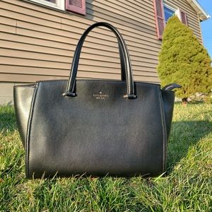 Kate Spade Large Black Leather Shoulder Bag